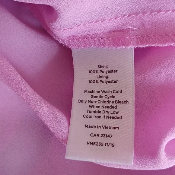 Talbots Georgette Botanical Fit&Flare Midi Dress, Purple Floral, Ruched Waist - Picture 15 of 16